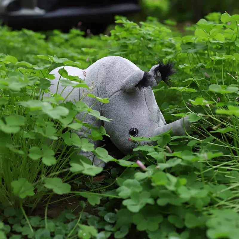 Grey Rhino Stuffed Plush Toy