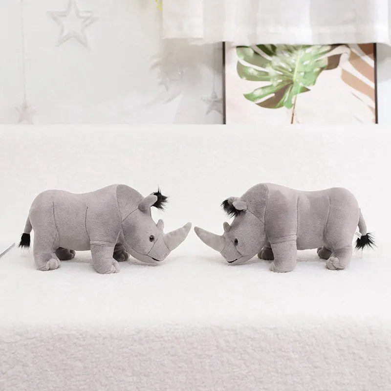 Grey Rhino Stuffed Plush Toy