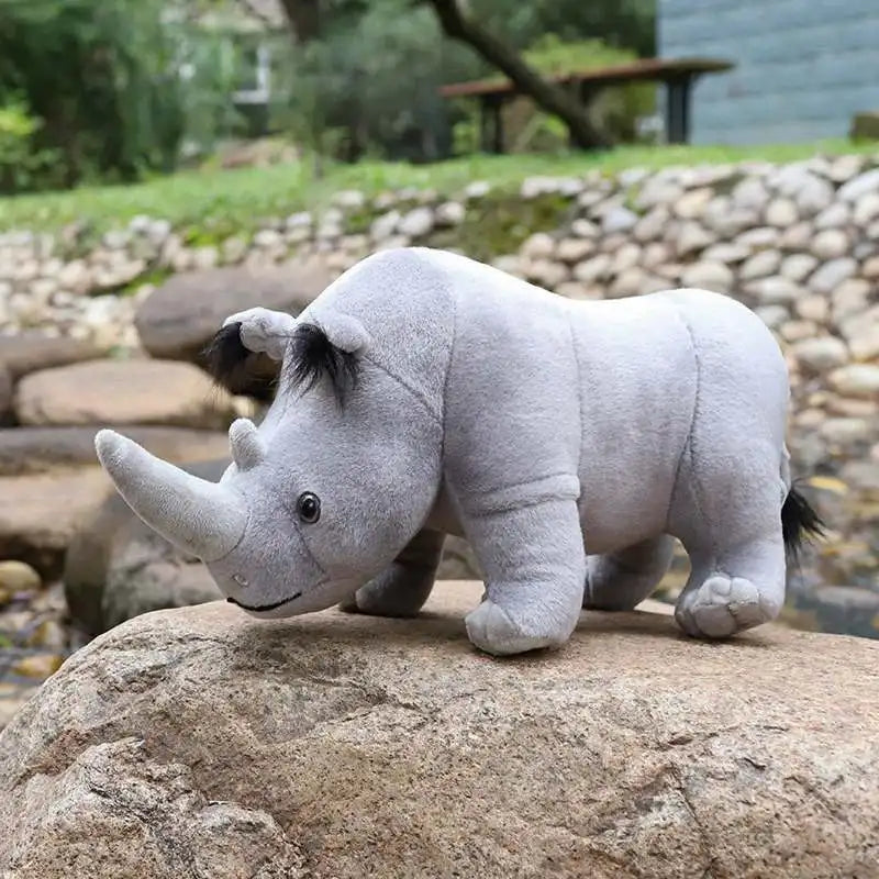 Grey Rhino Stuffed Plush Toy