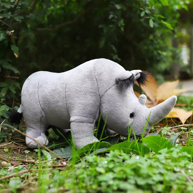 Grey Rhino Stuffed Plush Toy