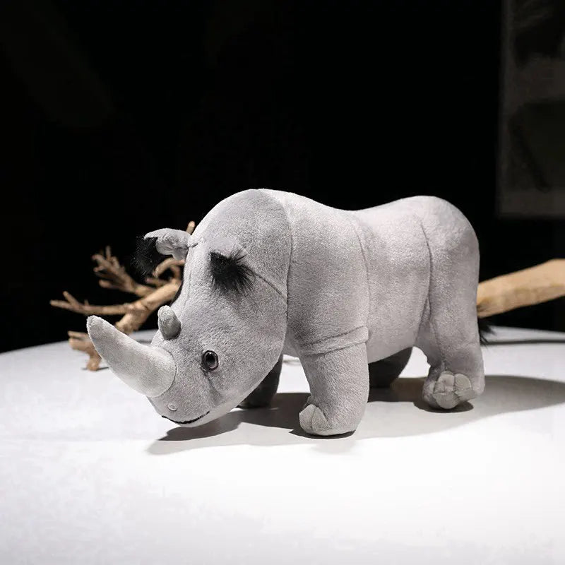 Grey Rhino Stuffed Plush Toy