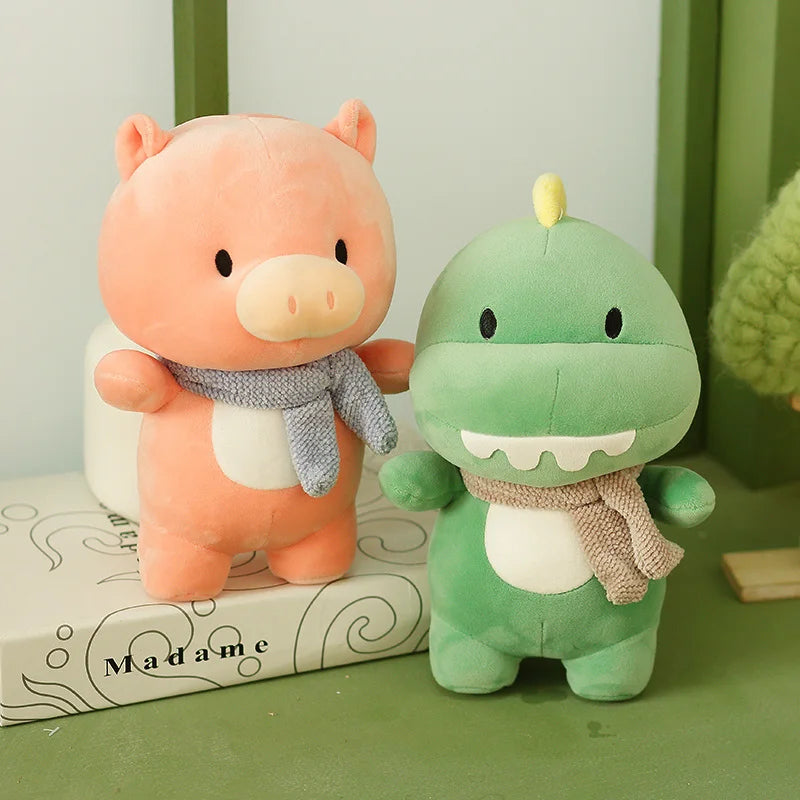 Stuffed Dinosaur, Pig, Hippo, Lion Plush Toys