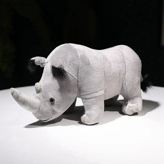 Grey Rhino Stuffed Plush Toy